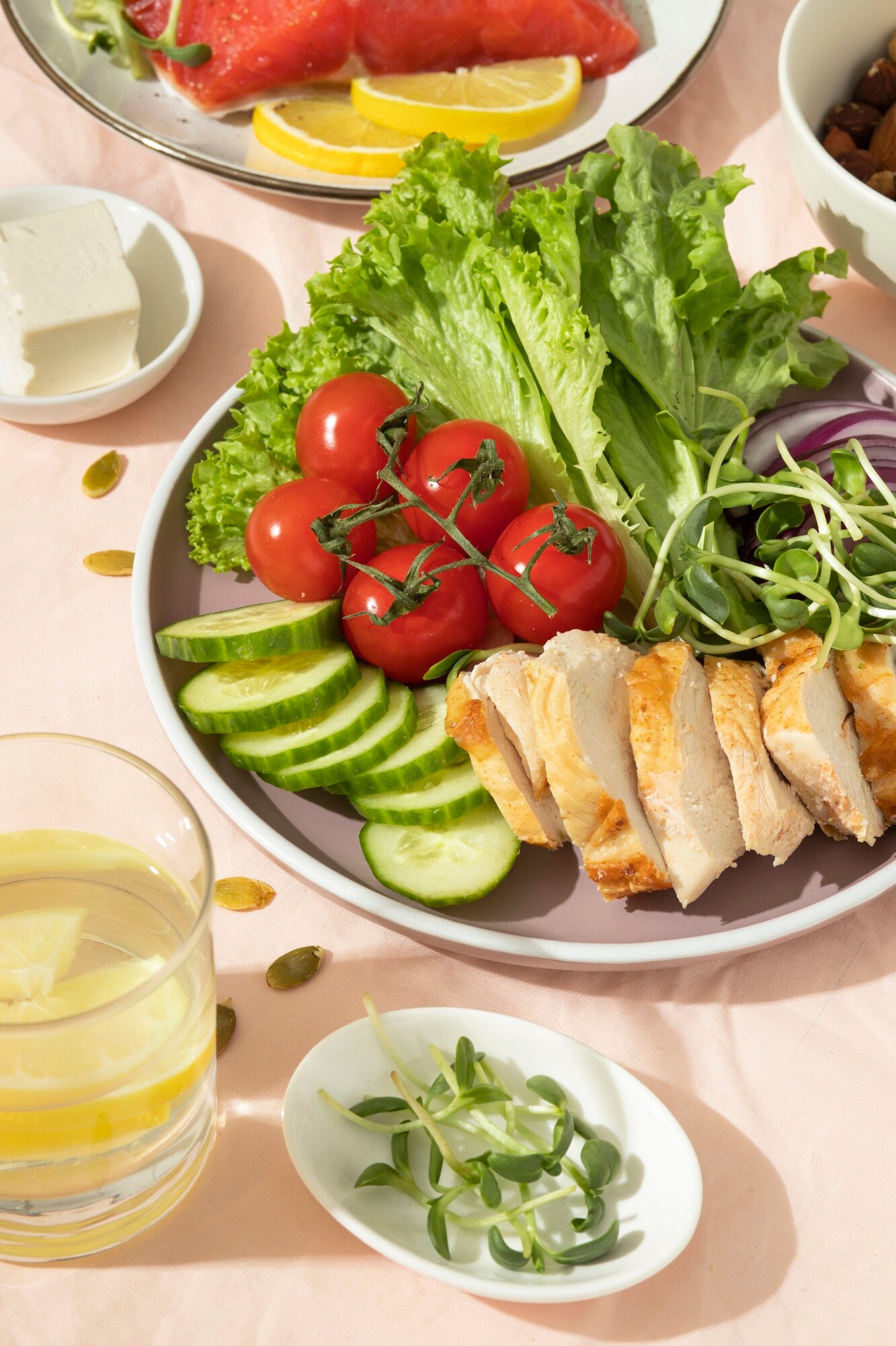 Bright healthy cooking classroom illustration